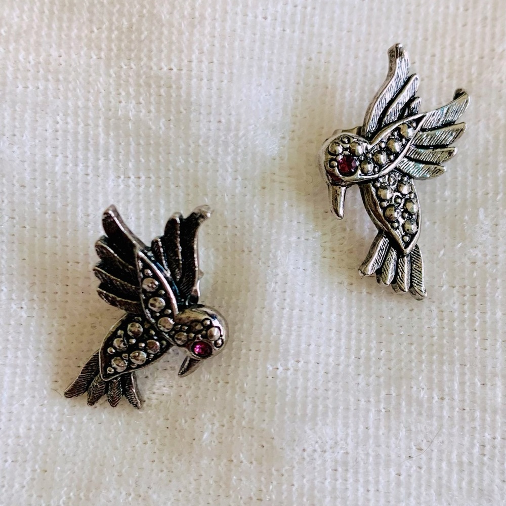 Vintage Avon Marcasite Hummingbird Earrings